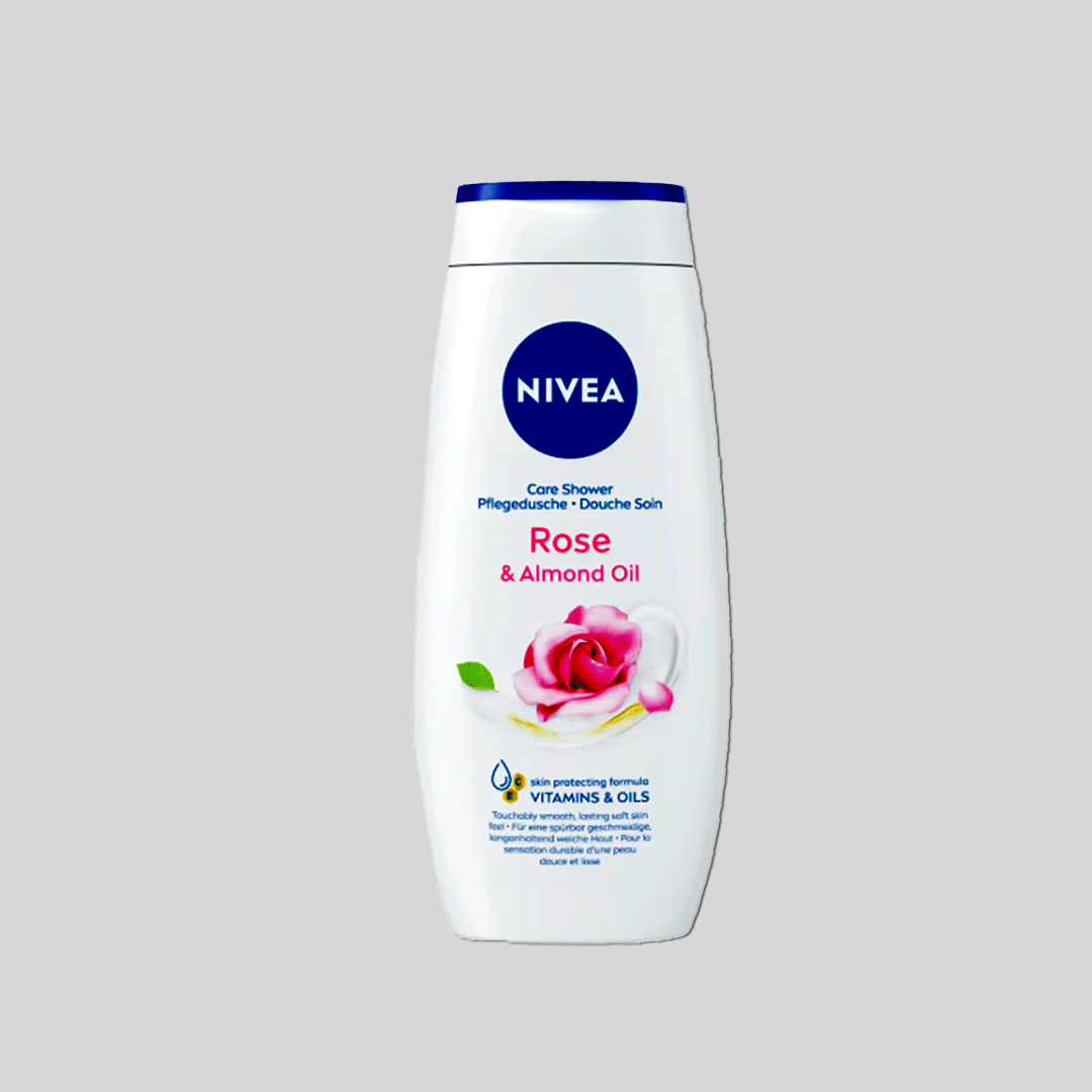 NIVEA Rose & Almond Oil Shower Cream 250ml Moisturizing Body Wash