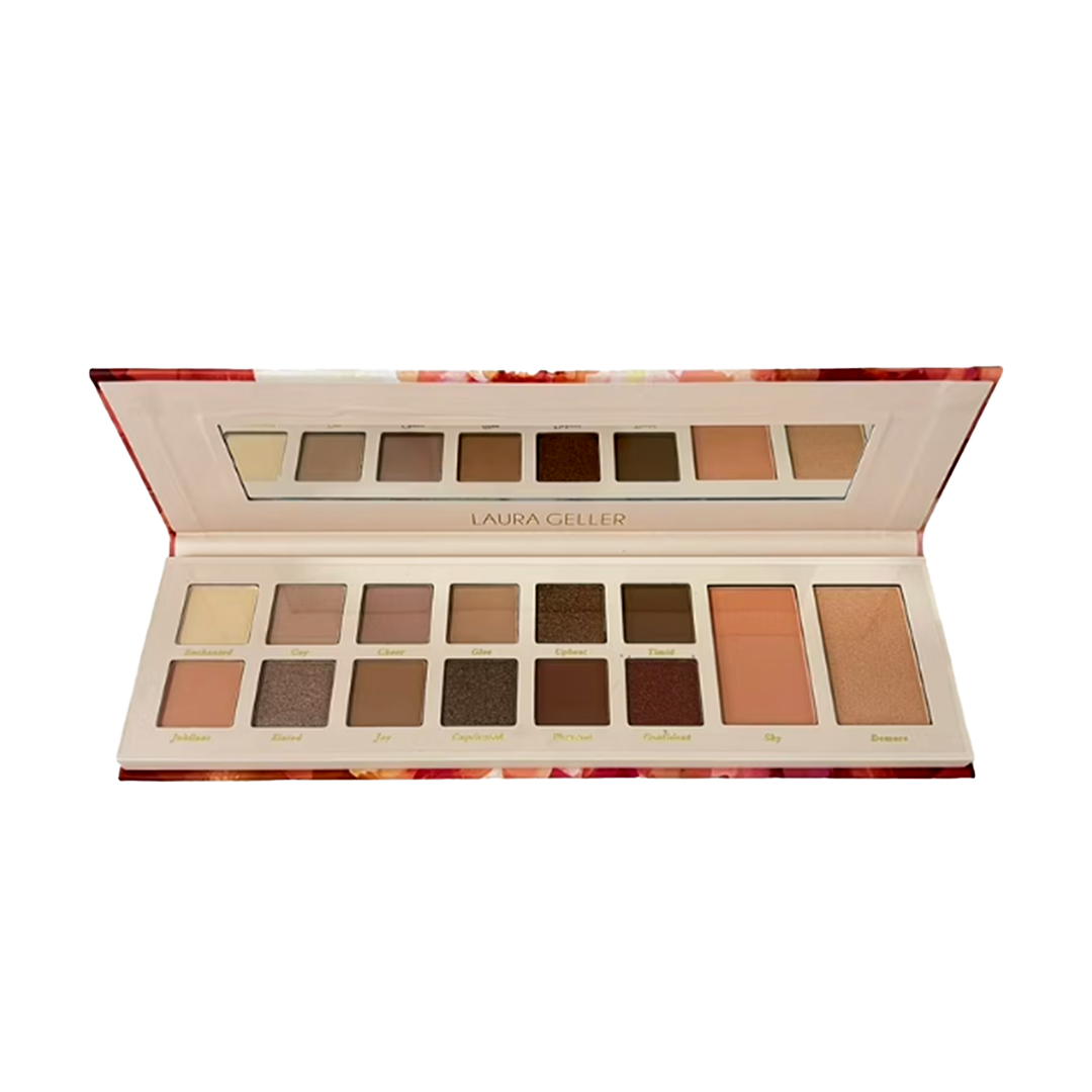 Laura Geller Blushing Beauty 12 Multi-Finish Palette – Eyeshadow, Highlighter & Blush | All-in-One Makeup Kit