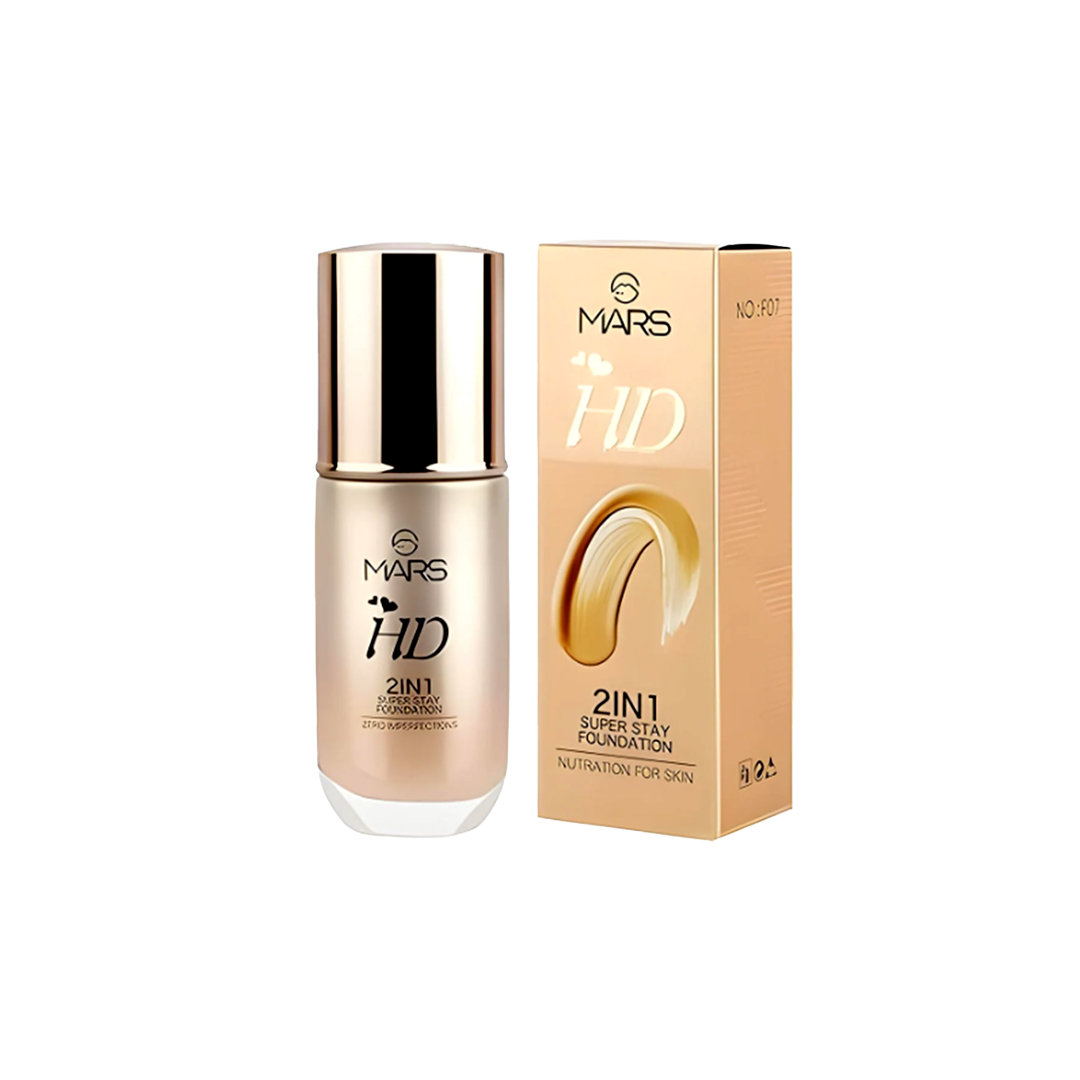 MARS HD 2 In 1 Super Stay Foundation – 60ml